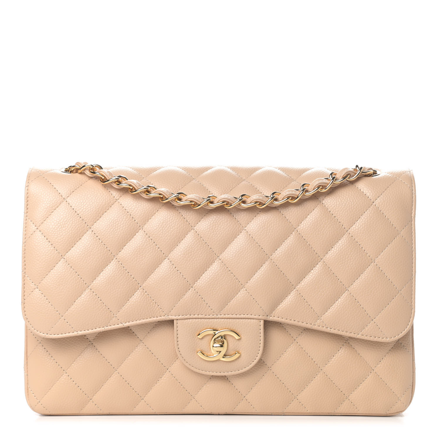 CHANEL

Caviar Quilted Jumbo Double Flap Beige Clair | Fashionphile