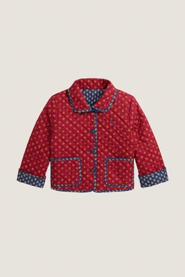 Little Girls Quilted Poplin Floral Jacket | Tuckernuck (US)