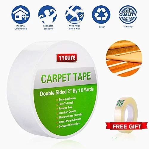 yyxlife double sided carpet tape for area rugs carpet adhesive rug gripper removable multi-purpos... | Walmart (US)