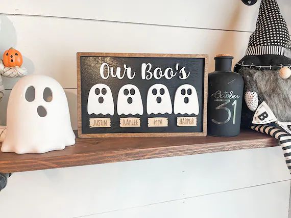 Our Boo's  Personalized Family Halloween Sign  Family of - Etsy | Etsy (US)