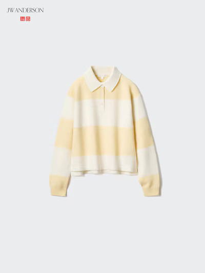 Lambswool Polo Jumper (Stripe) | UNIQLO (UK)