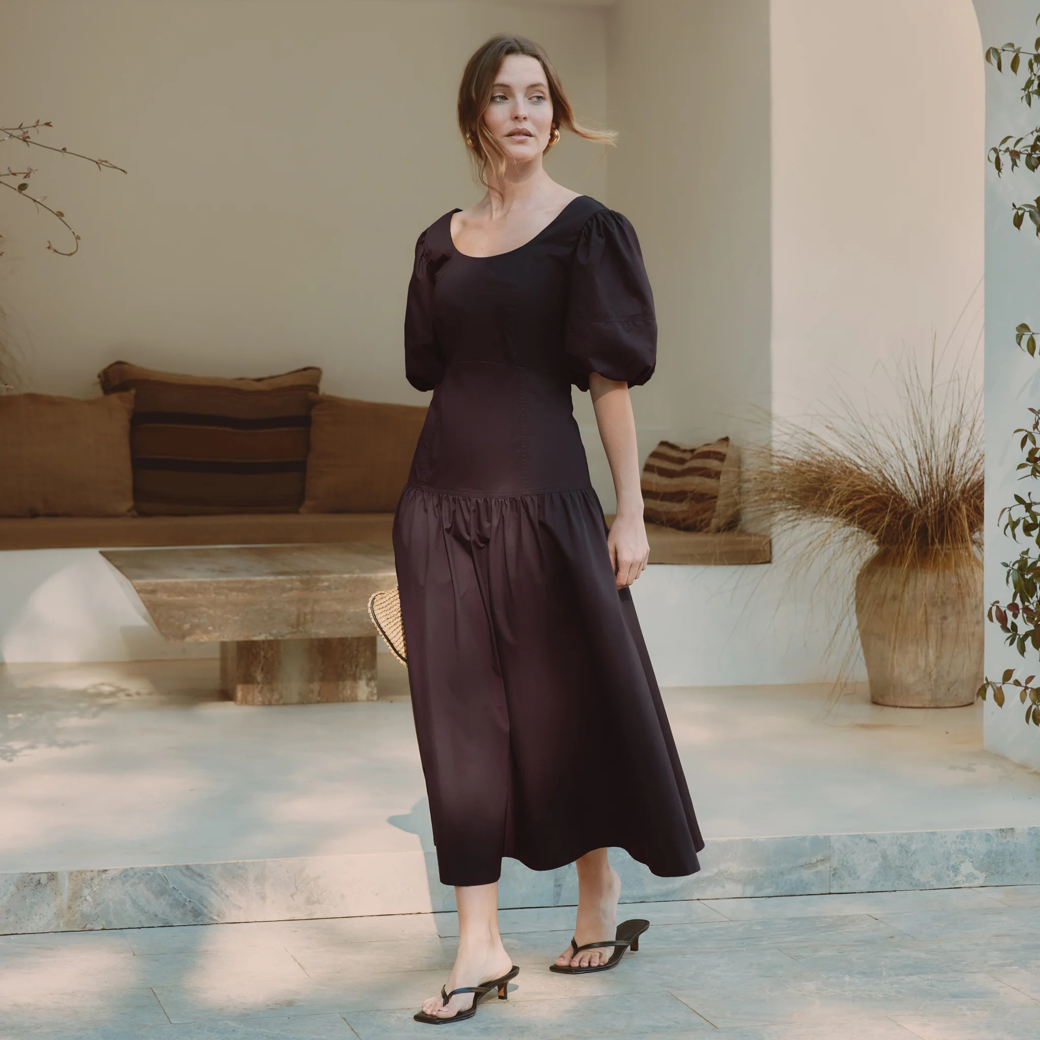 Cotton Sateen Dress | Albaray