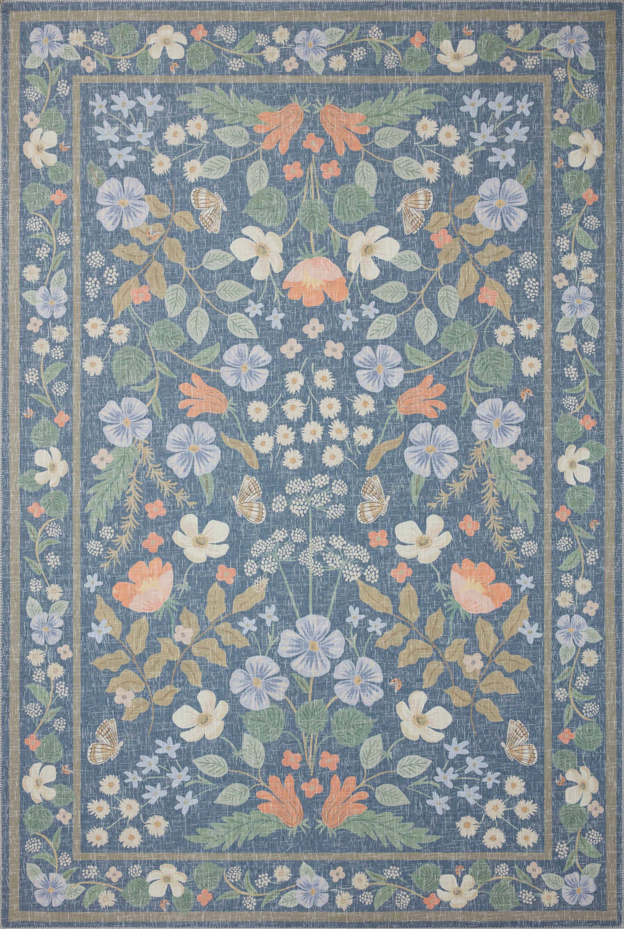 Rifle Paper Co. x Loloi Floral Willow Sky Area Rug | Wayfair North America