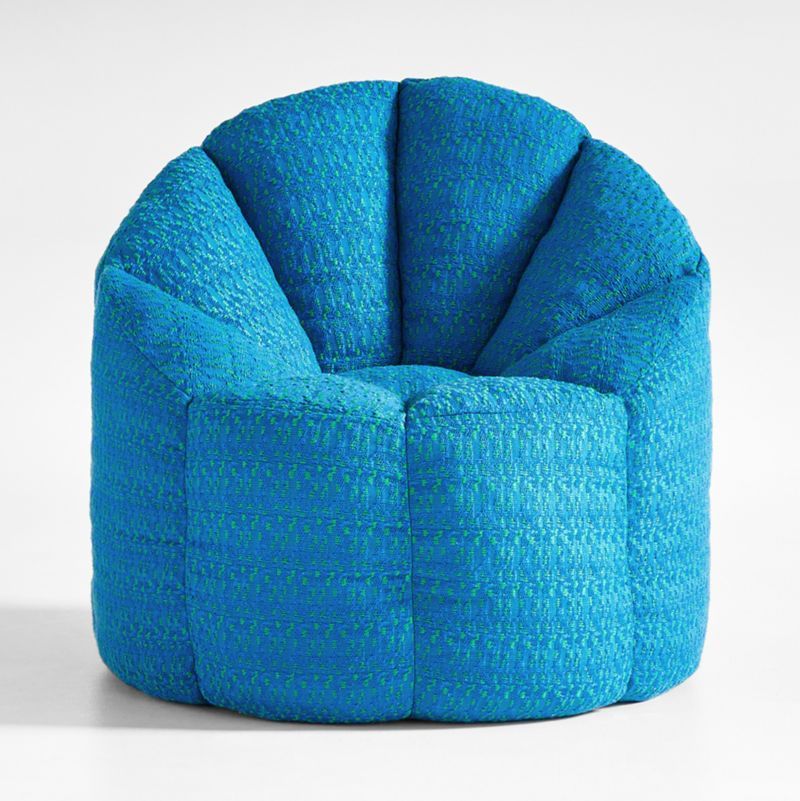 Renn Blue Memory Foam Chair | Crate & Kids | Crate & Barrel
