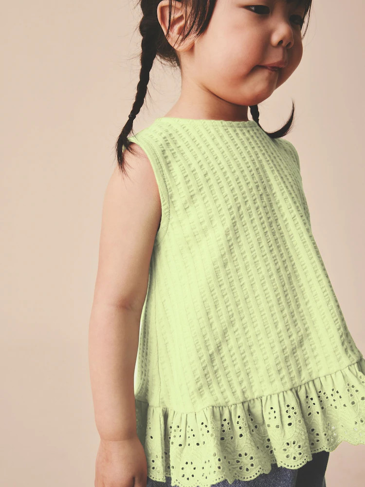 Green Broderie Vest (3mths-7yrs) | Next US