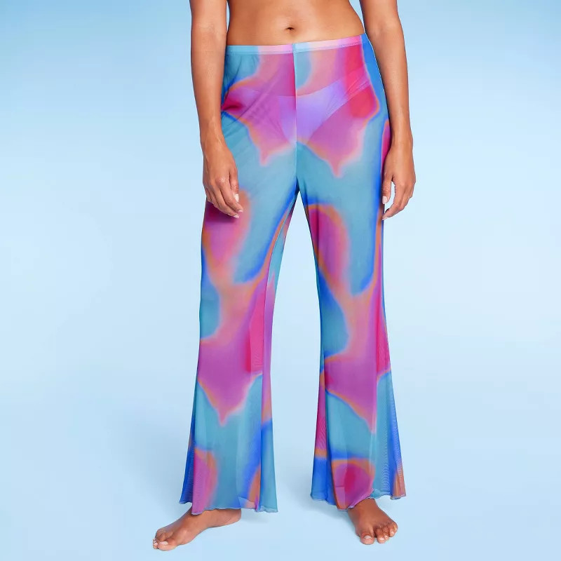 Women's Mesh Cover Up High Waist Flare Pants - Wild Fable™ | Target
