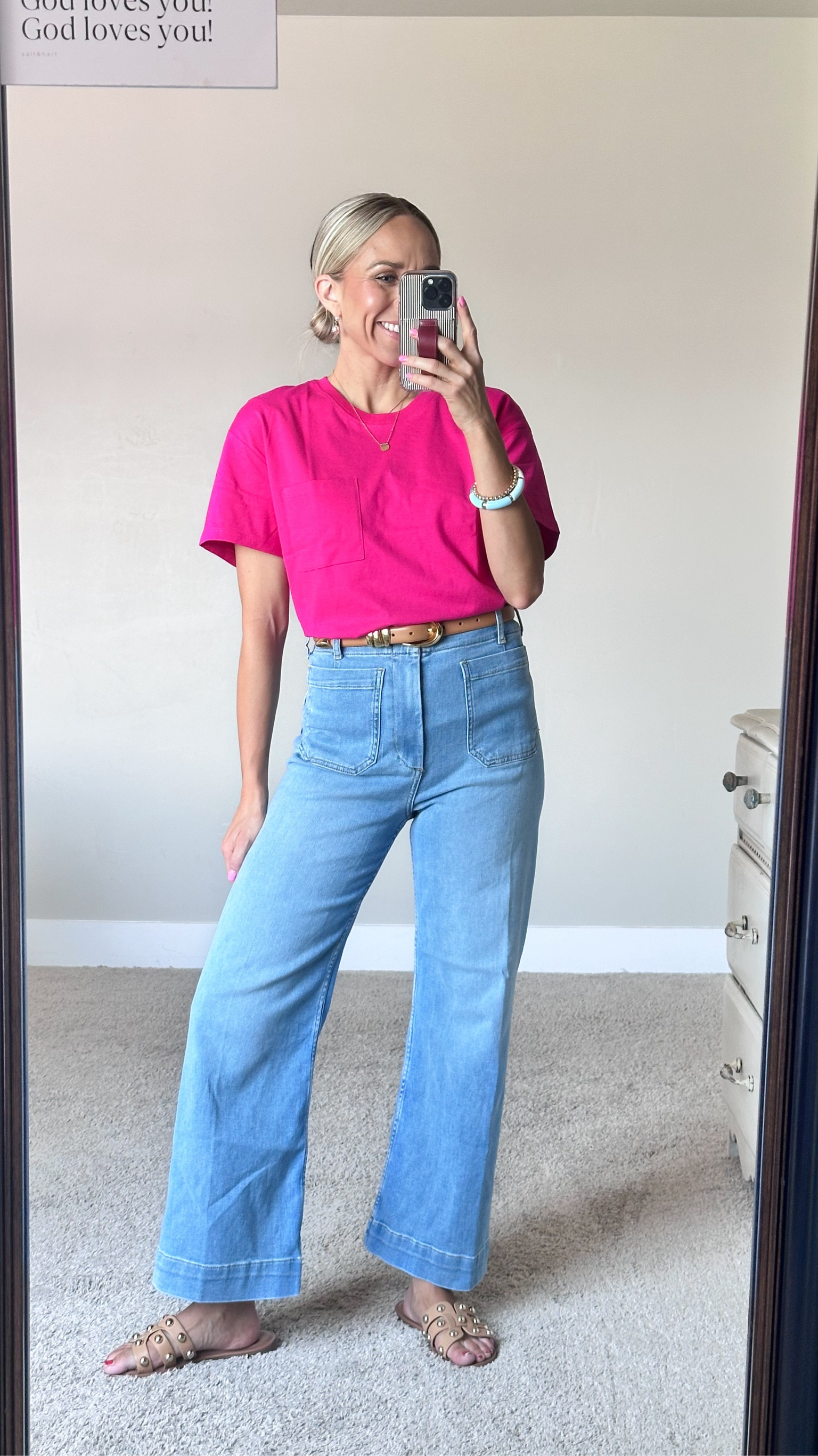 This Walmart tee is perfect for summer! Ans don’t even get me started on these jeans.  Oh my goodness, they are BEYOND comfortable!

Top: True to size 
Jeans: I would get your smallest size or size down. They are quite stretchy. 

#LTKSeasonal #LTKStyleTip