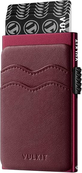 VULKIT Credit Card Holder Minimalist Slim Pop Up Wallet with Leather Slots RFID Blocking for Men ... | Amazon (CA)