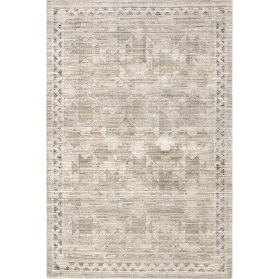 Nuloom Aine Bordered Machine Washable Indoor/Outdoor Area Rug, 5' x 7' 10", Beige | Target