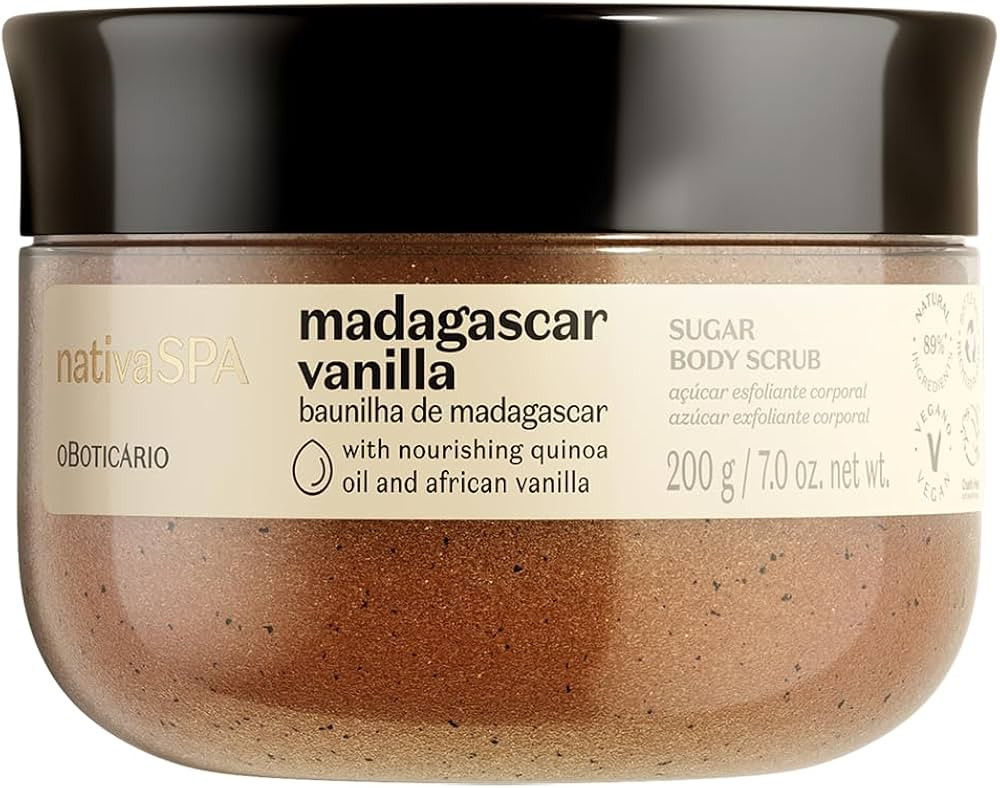 Nativa SPA by O Boticário Madagascar Vanilla Exfoliating Body Scrub, Exfoliating, Hydrating & An... | Amazon (US)