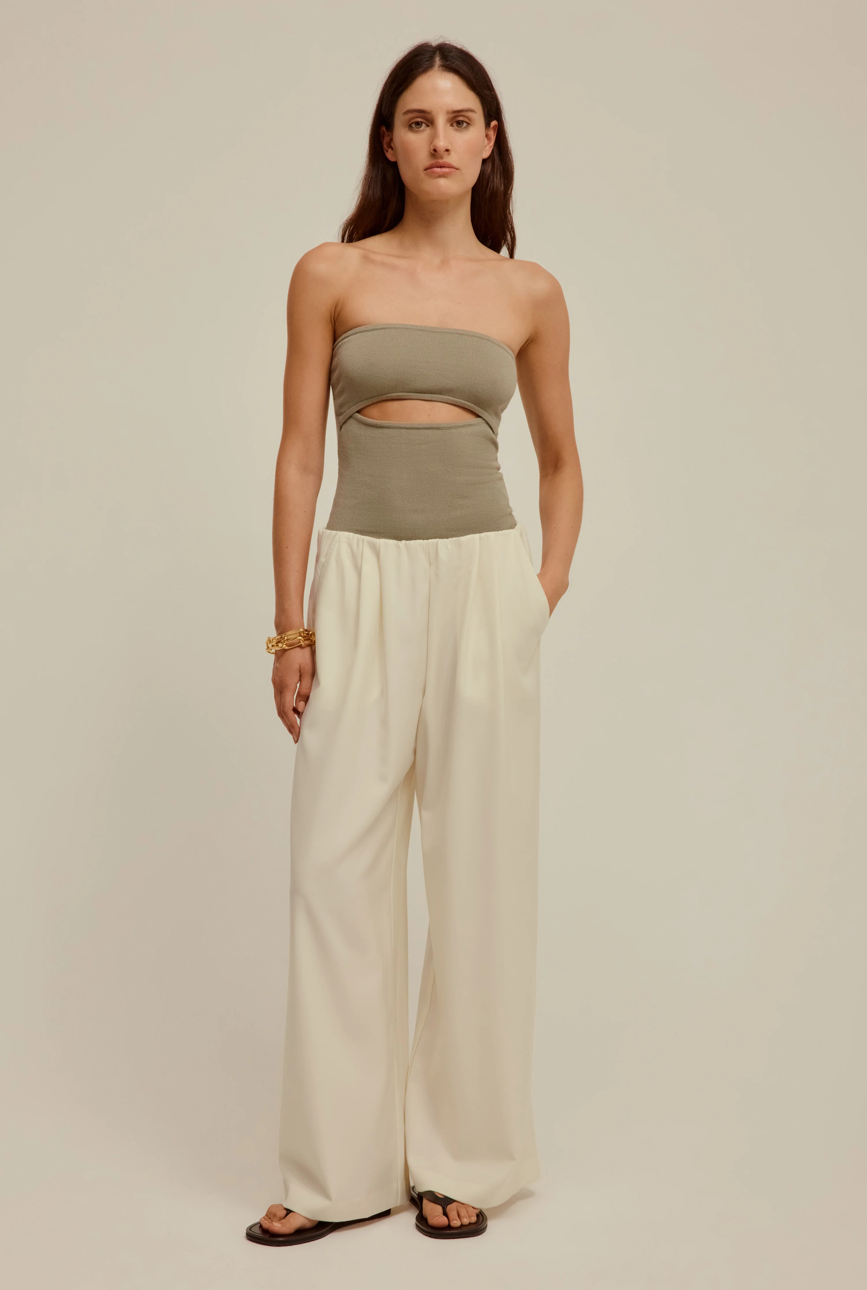 Relaxed Wool Wide Leg Trouser | Venroy AU