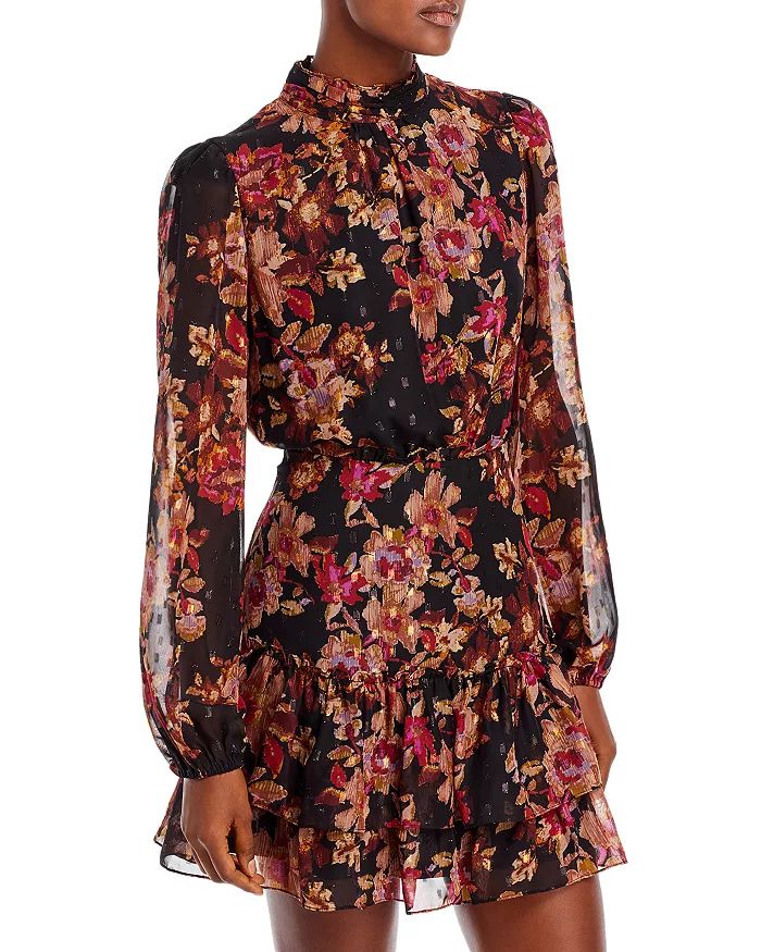 Mock Neck Tiered Mini Dress - 100% Exclusive | Bloomingdale's (US)