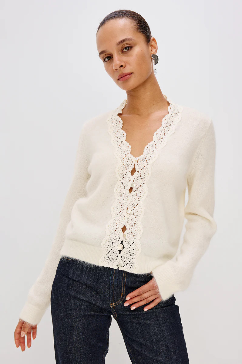 MER CARDIGAN - IVORY | Rails