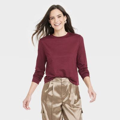 Women's Long Sleeve T-Shirt - A New Day™ | Target