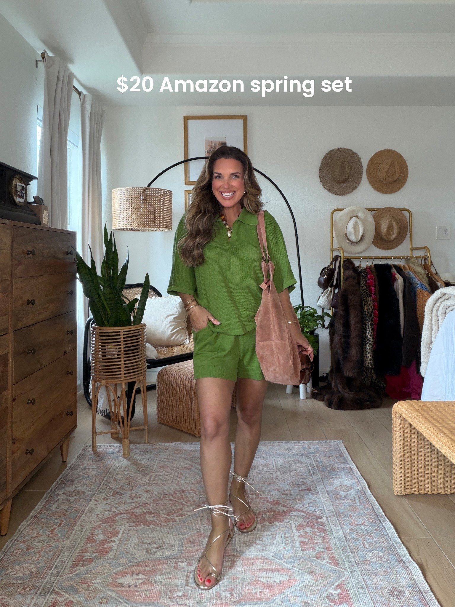 Spring weather calls for an Amazon, spring set!!! Loving this avocado green!!! 
Wearing size small. It runs big  


#LTKootd #LTKPetite #LTKOver40