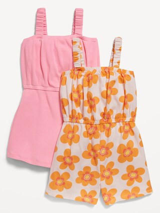 Sleeveless Rib-Knit Romper 2-Pack for Toddler Girls | Old Navy (US)