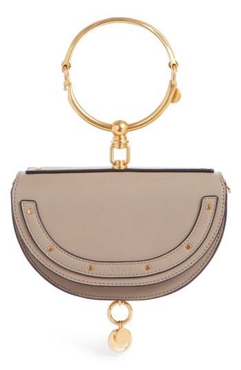 Chloe Small Nile Bracelet Calfskin Leather Minaudiere - Grey | Nordstrom