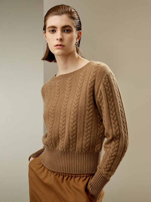 Pure Cashmere Drop Shoulder Sweater | LILYSILK