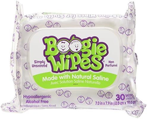 Boogie Wipes, Unscented Wet Nose Wipes for Kids and Baby, Allergy Relief, Soft Natural Saline Han... | Amazon (US)