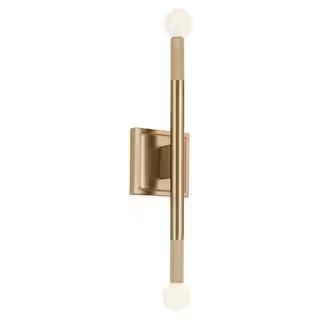 KICHLER Odensa 17 in. 2-Light Champagne Bronze Living Room Wall Sconce Light 52556CPZ - The Home ... | The Home Depot