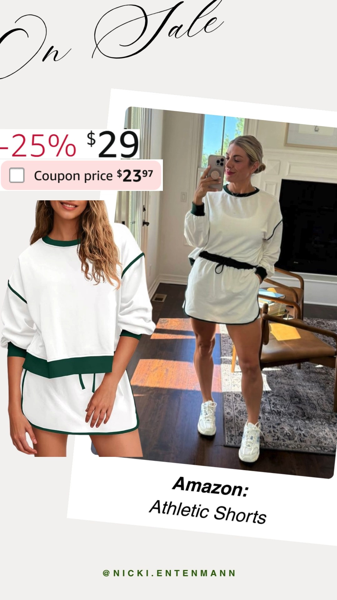 This 2 piece set crewneck sweatshirt with high waisted skort skirt tennis running tracksuit shorts brings cheerful comfort and effortless flair to everyday style with modern charm. #CrewneckSweatshirt #SkortSkirt #TracksuitSet #WomenFashion #DailyStyle #WardrobeGoals #LifestyleLooks #ModernLiving #TrendyOutfits #ComfyChic 👟✨🌸
 

 #LTKootd #LTKActive #LTKSaleAlert