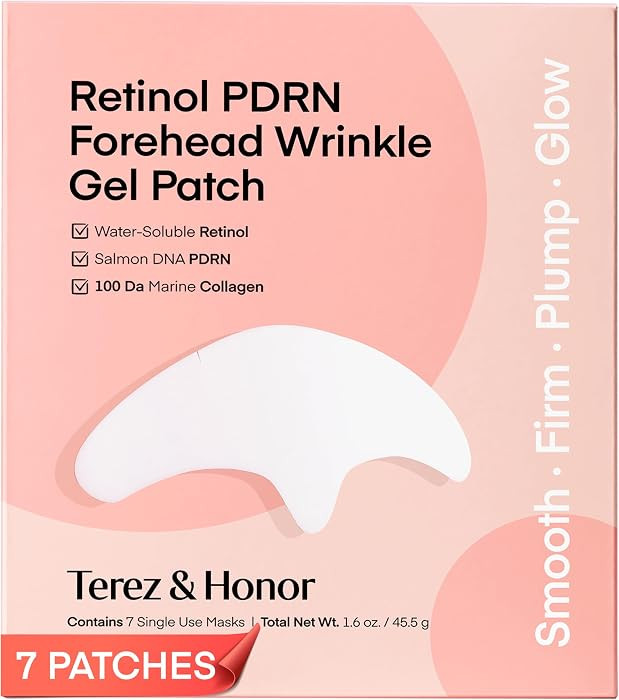 Terez & Honor Retinol PDRN Forehead Wrinkle Patches - Korean Hydrogel Mask for Forehead & Between... | Amazon (CA)