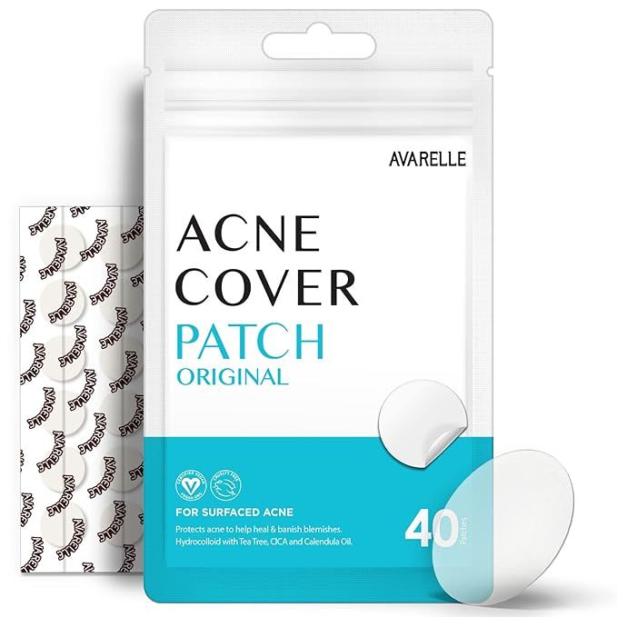 Avarelle Pimple Patches (40 Count) Hydrocolloid Acne Cover Patches, Zit Patches for Blemishes, Zi... | Amazon (US)