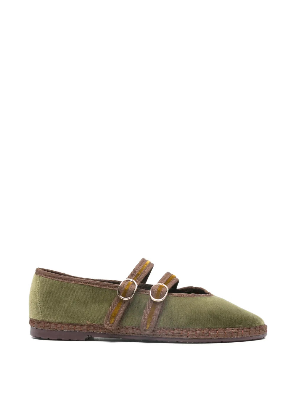 FLABELUS Claire double-strap Ballet Flats | Green | FARFETCH UK | Farfetch Global