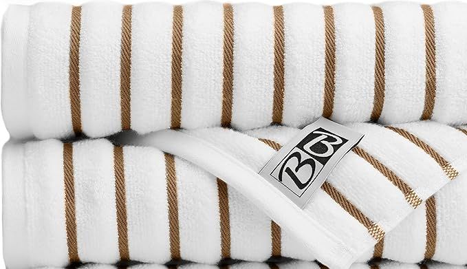Black & White Brands Brazilian Beach/Pool/Bath Towel - Ultimate Absorbent Luxury XL 36x70 100% Co... | Amazon (US)