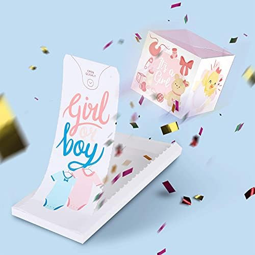 «BOOM» Girl or Boy Surprise Card - it's a Girl! Gender Reveal Surprise Card, New Baby Girl Announcem | Amazon (US)