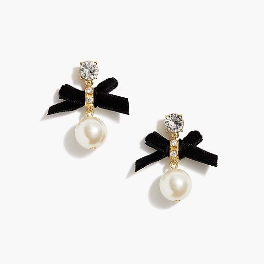 Crystal bow and pearl drop statement earringsItem BE343 
 
 
 
 
 There are no reviews for this p... | J.Crew Factory