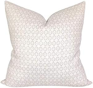 Flowershave357 Designer Pillows Nicole Pillow Cover in Chalk and Tan High End Pillows Throw Pillo... | Amazon (US)