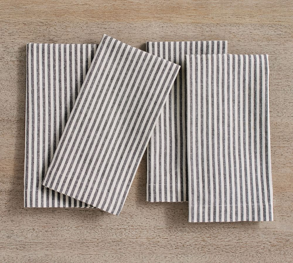 Wheaton Striped Linen/Cotton Napkins | Pottery Barn (US)