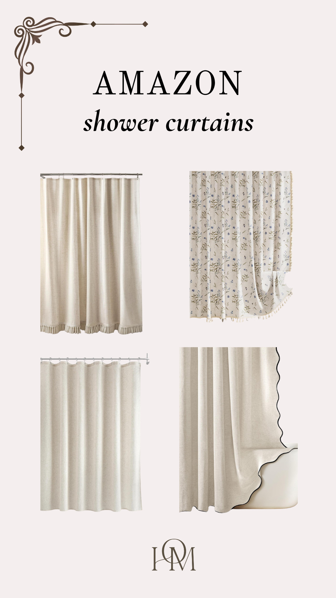These shower curtains are perfect for a cottage-style bathroom! 

 #LTKHome