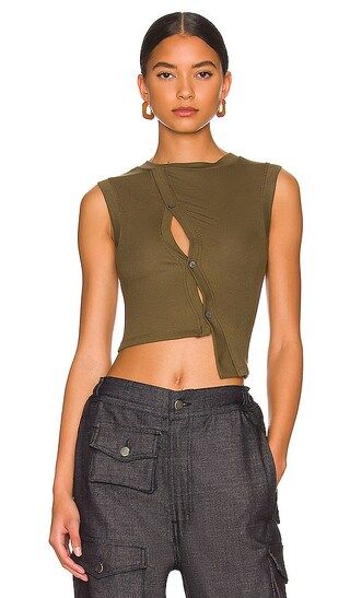 Holly Crop Top in Military | Revolve Clothing (Global)