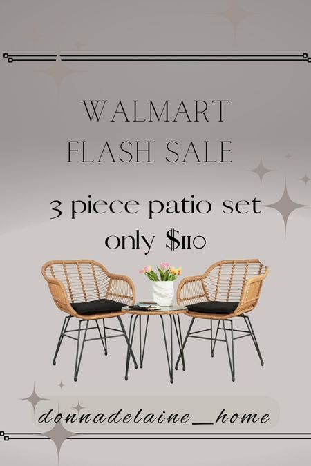 Flash sale! Cute 3 piece patio conversation set! Only $110
Summer ready, patio living 

#LTKsalealert #LTKhome