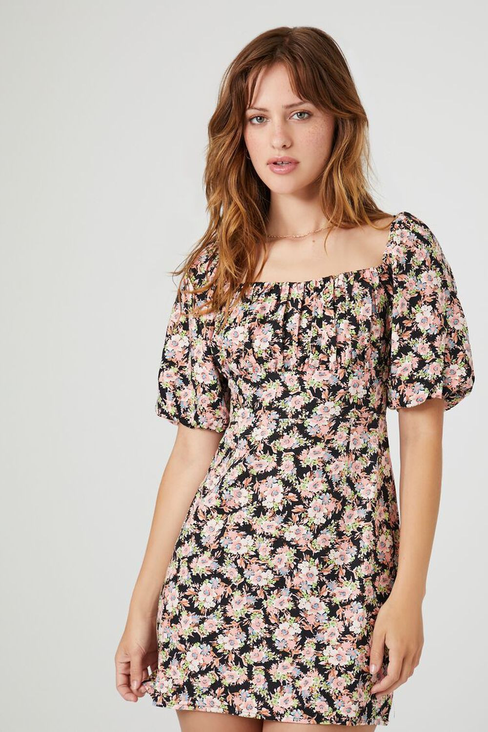 Lace-Up Floral Print Mini Dress | Forever 21 (US)
