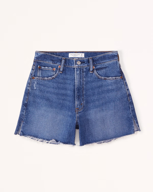 Curve Love High Rise 4 Inch Mom Short | Abercrombie & Fitch (US)