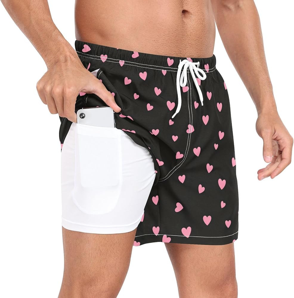 QUGRL Mens 2 in 1 Athletic Shorts with Pockets Quick Dry Running Shorts for Men Training Workout ... | Amazon (US)