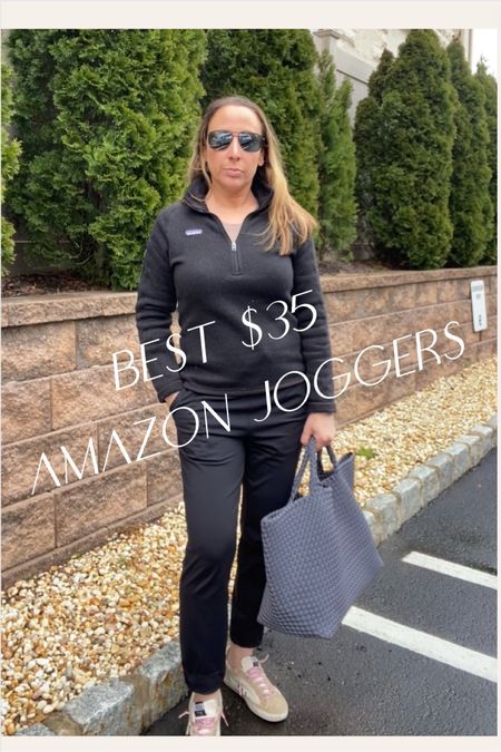 I wanted a new pair of joggers but didn’t want to spend over $100 so I found these on Amazon for $35 and they are great!  Nice material, good stretch. More like a golf pant. Comes in lots of different colors. I’m wearing a medium. Great for travel or you can even wear to work! 

#LTKfindsunder50 #LTKworkwear #LTKtravel
