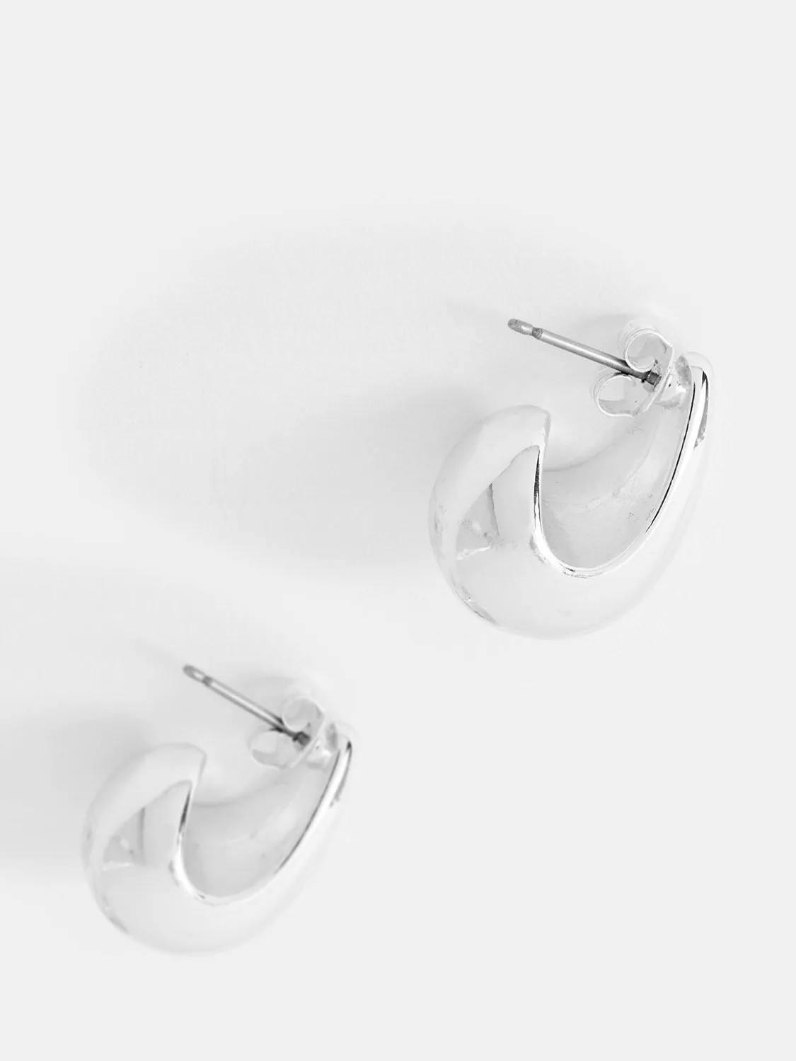 Mint Velvet Domed Drop Earrings, Silver | John Lewis (UK)