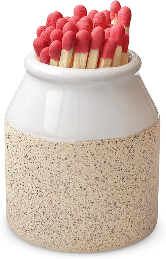 Ladorr Match Holder with Striker - White Match Striker - 3 Colors, Matchstick holder for bathroom... | Amazon (US)