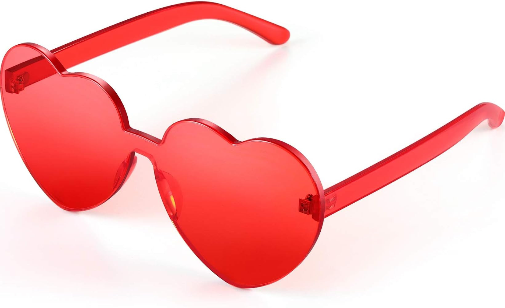 Maxdot Heart Shape Sunglasses Rimless Transparent Heart Glasses Colorful Party Favors | Amazon (CA)