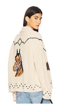 The Great The Horse Lodge Cardigan in Cream from Revolve.com | Revolve Clothing (Global)