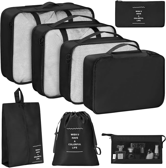 KPX Packing Cubes for Travel, Travel Luggage Packing Organizers, Travel Accessories Large Toiletr... | Amazon (US)