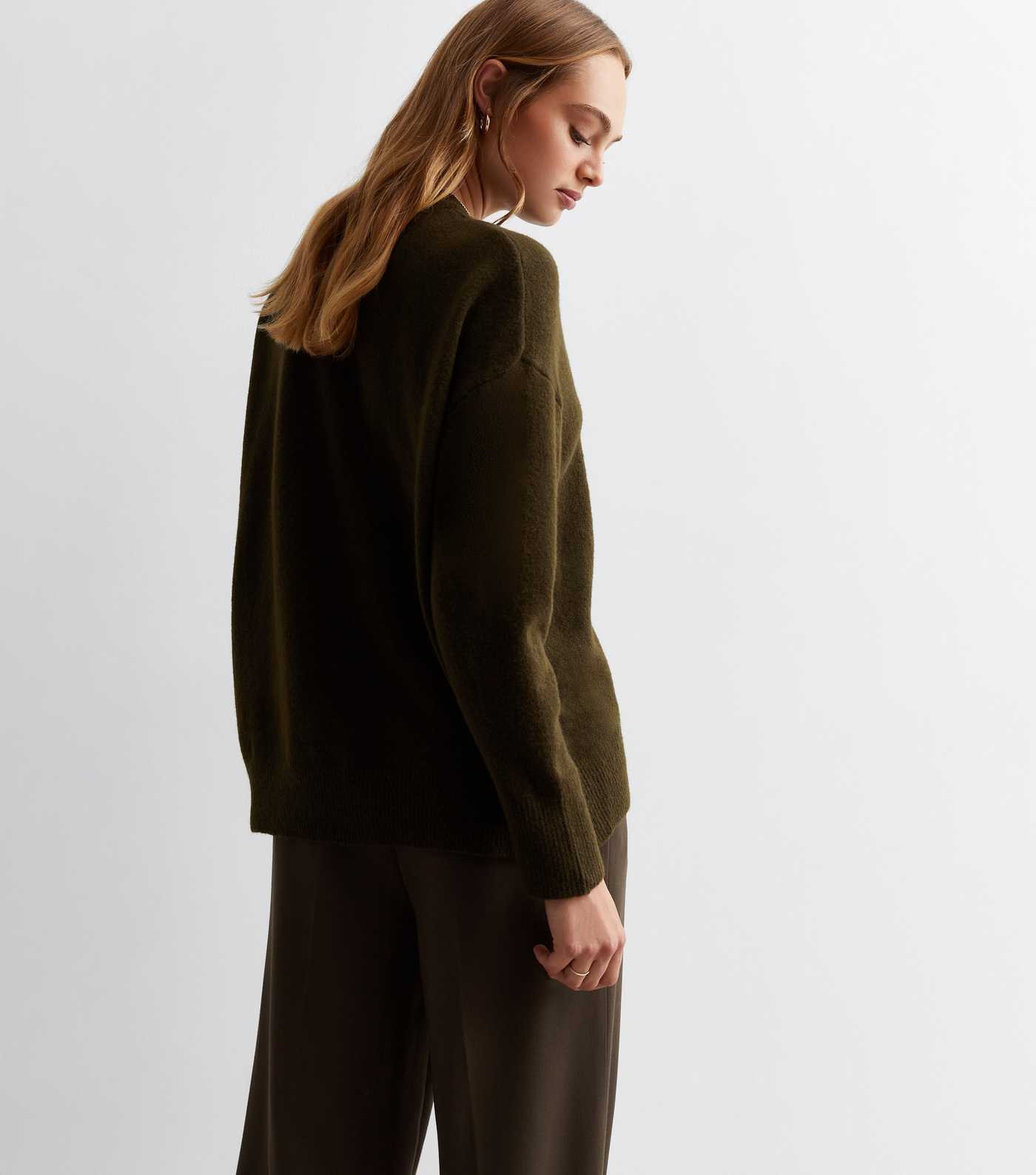 Khaki Knit Crew Neck Oversized Jumper
						
						Add to Saved Items
						Remove from Saved Ite... | New Look (UK)