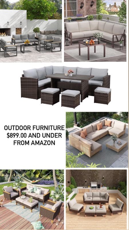 Outdoor patio furniture from Amazon $899.00 and under! 

#LTKSeasonal #LTKsalealert #LTKhome