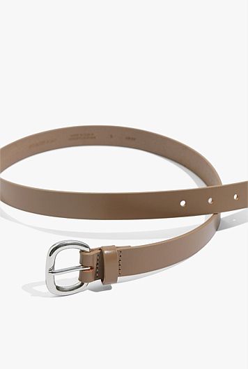 Skinny Solid Buckle Belt | Country Road