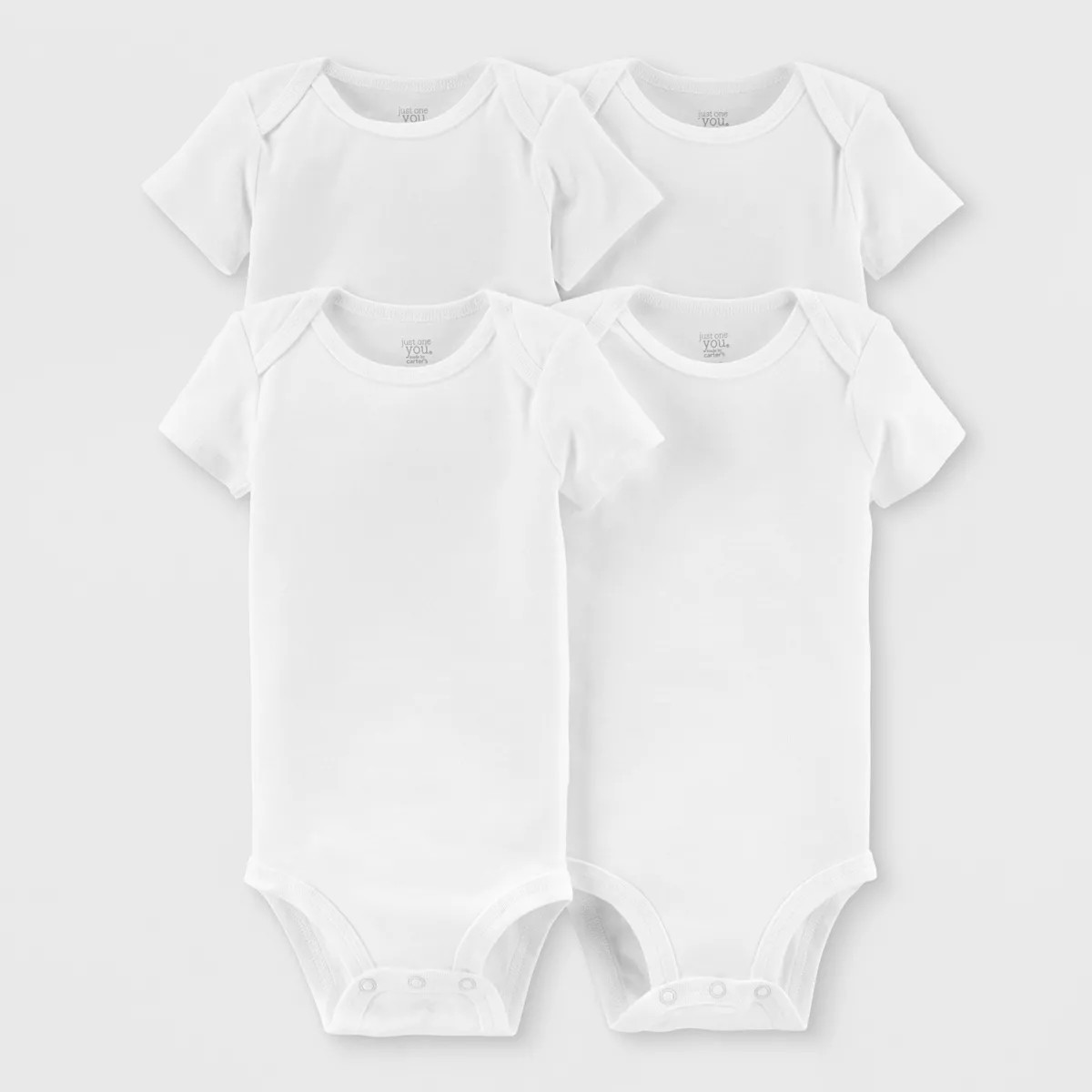 Carter's Just One You® Baby 4pk Gallery Short Sleeve Bodysuit - White Newborn | Target