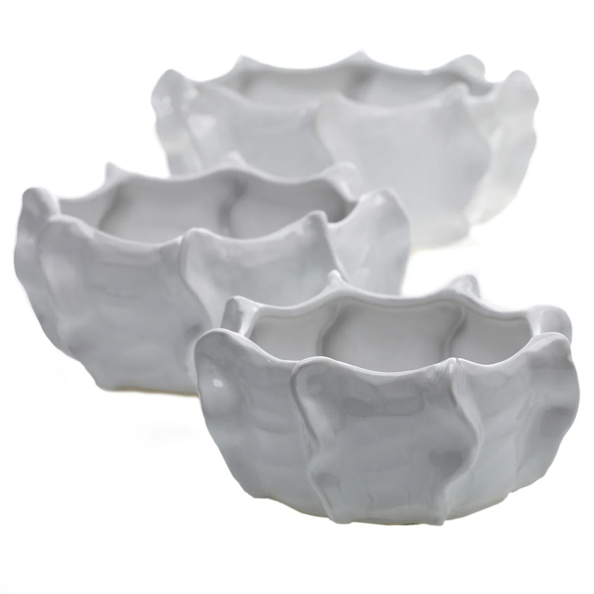 White Ripple Cache Bowl | Megan Molten
